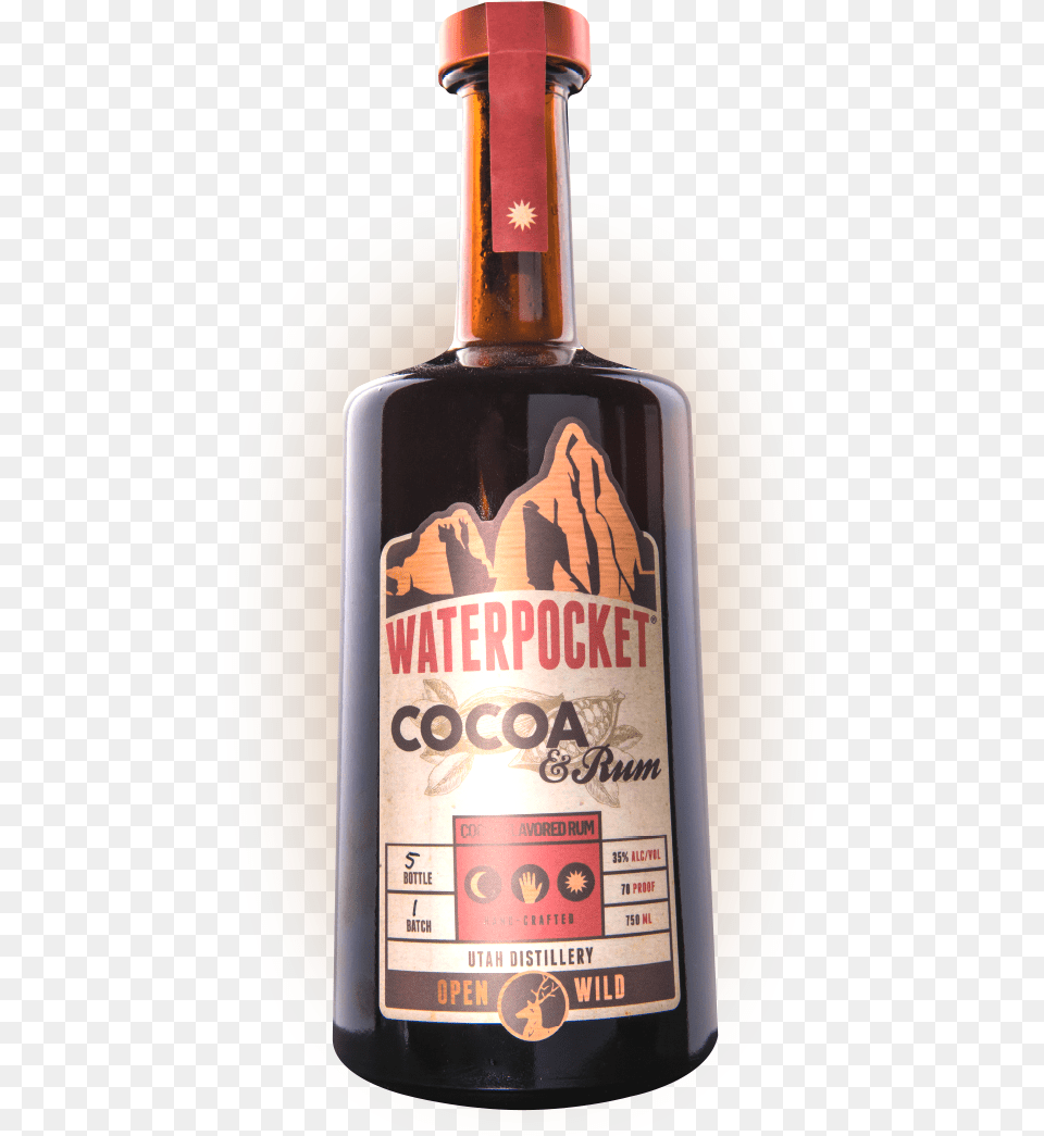 Cocoa Amp Rum Liqueur Glass Bottle, Alcohol, Beverage, Liquor, Beer Free Png Download