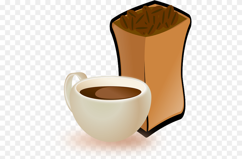 Cocoa Bean Clipart Coffee Bean Coffee Beans Clip Art, Cup, Beverage, Herbal, Herbs Free Png