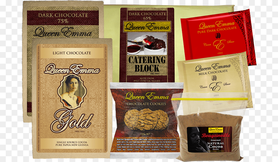 Cocoa Queen Emma Queen Emma Chocolate Company, Advertisement, Poster, Book, Person Free Png Download