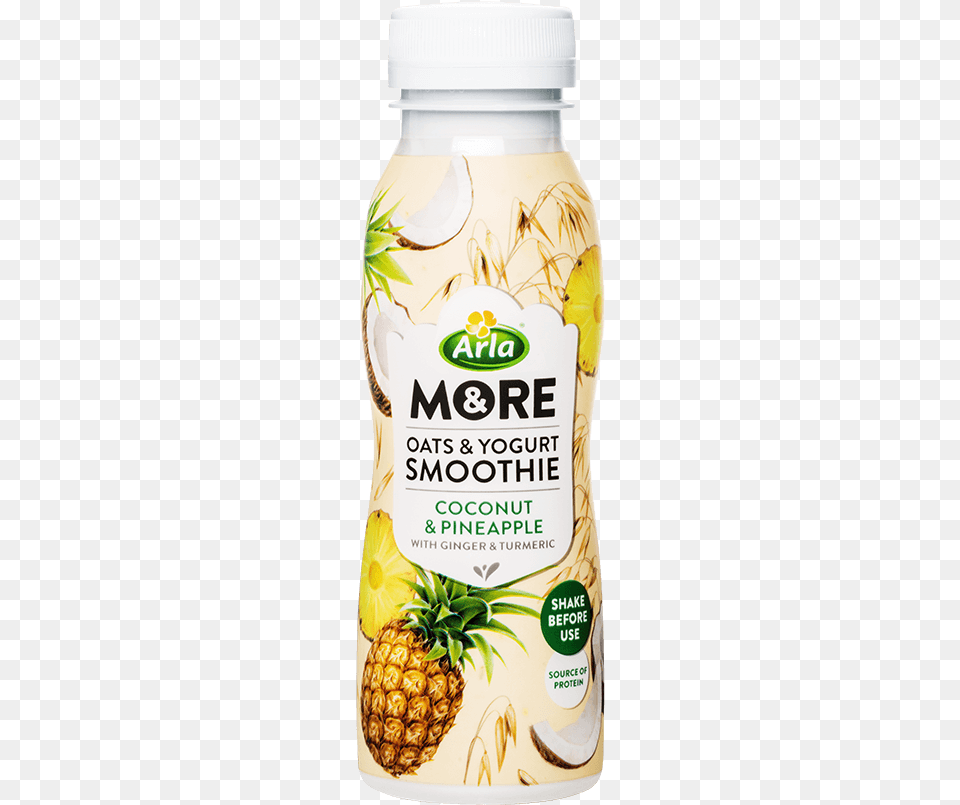 Coconut Amp Pineapple Oats And Yogurt Smoothie Arla, Food, Fruit, Plant, Produce Png