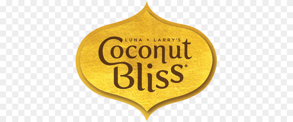 Coconut Bliss Background, Badge, Logo, Symbol, Gold Free Png