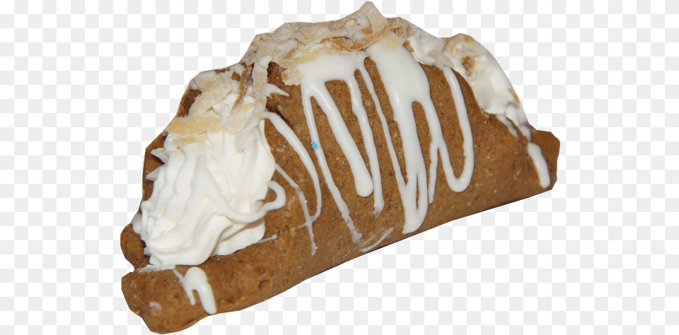 Coconut Cannoli Pastry, Cream, Dessert, Food, Icing Png