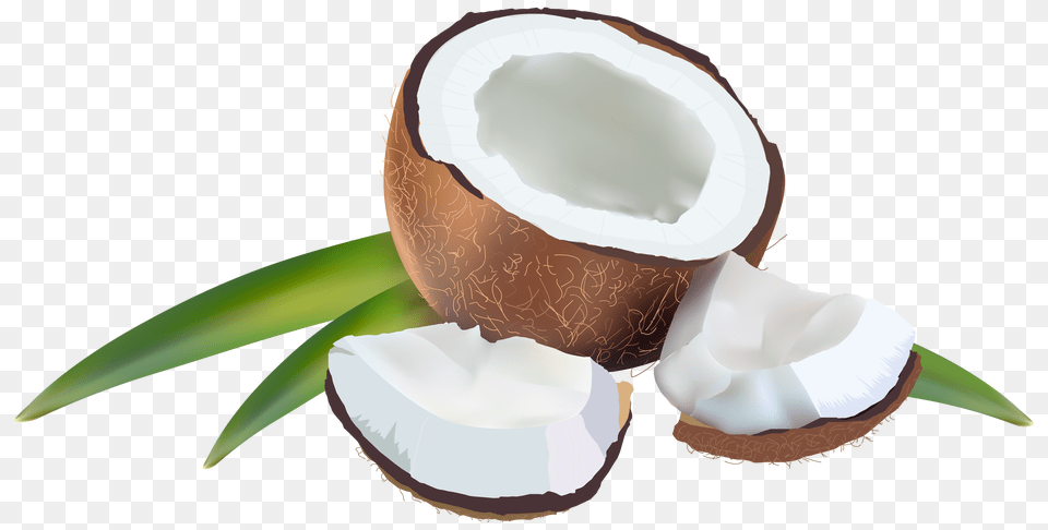 Coconut Clipart Background, Food, Fruit, Plant, Produce Png Image
