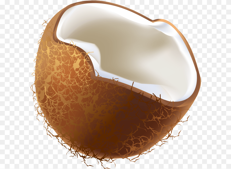 Coconut Clipart Half Coconut Coconut Vector, Food, Fruit, Plant, Produce Free Transparent Png