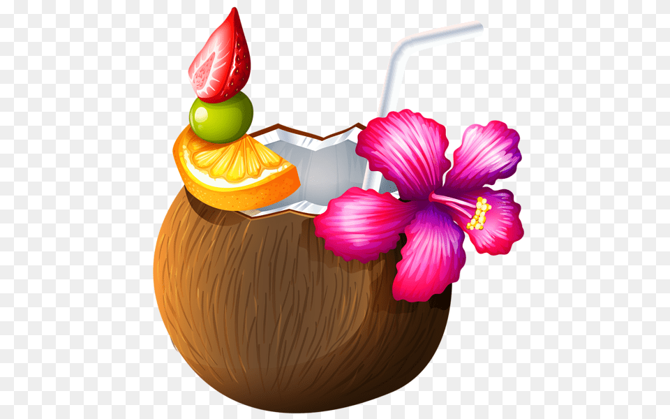 Coconut Clipart Leis, Food, Fruit, Plant, Produce Free Png Download