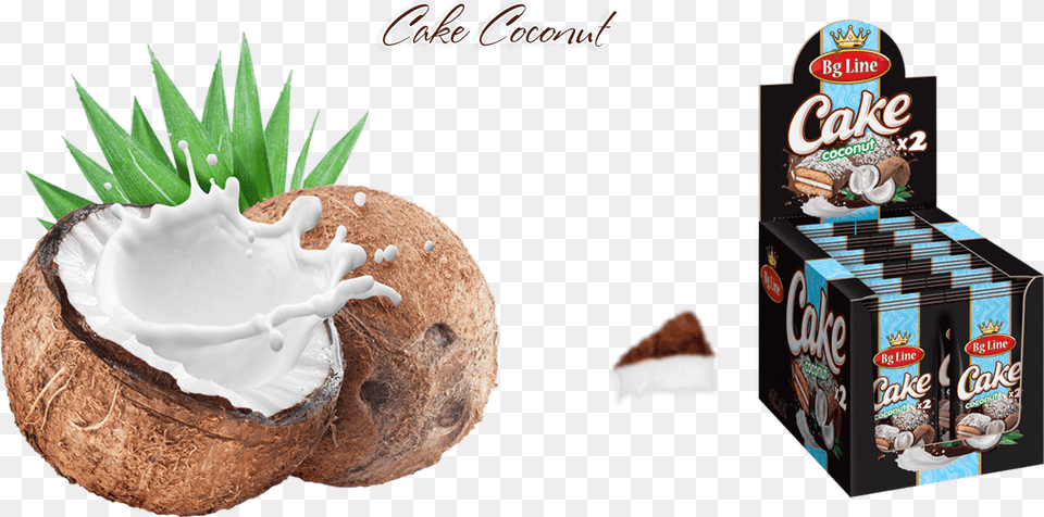 Coconut Delight Locked Between Two Walls Of Fluffy Coconut, Food, Fruit, Plant, Produce Free Transparent Png