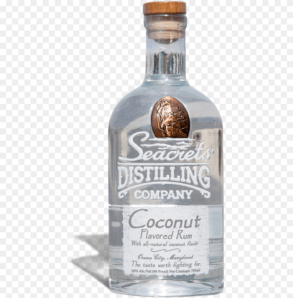 Coconut Flavored Rum In Bottle Seacrets Coconut Rum, Alcohol, Beverage, Gin, Liquor Png