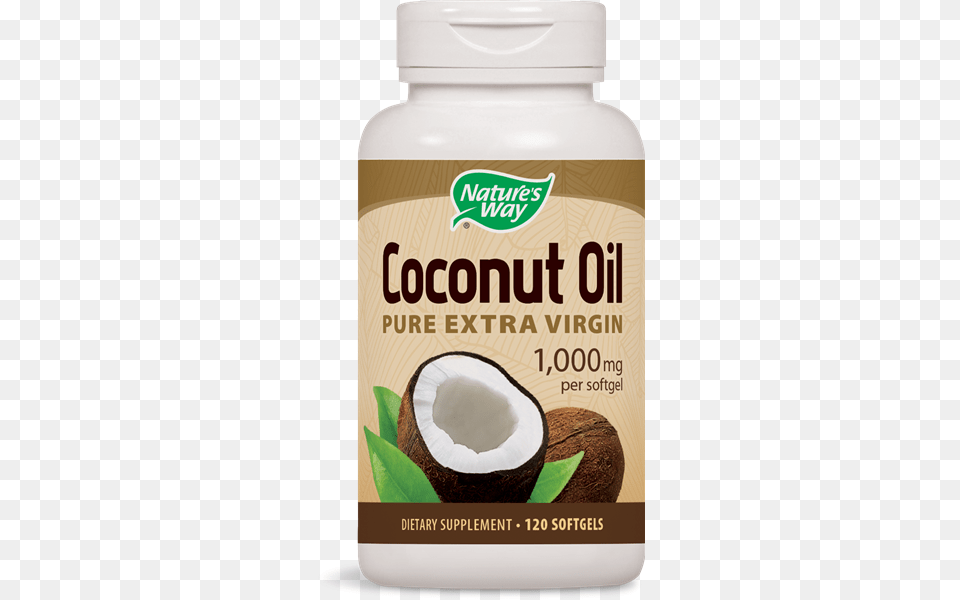 Coconut Oil Natures Way Coconut Oil Softgel, Food, Fruit, Plant, Produce Png