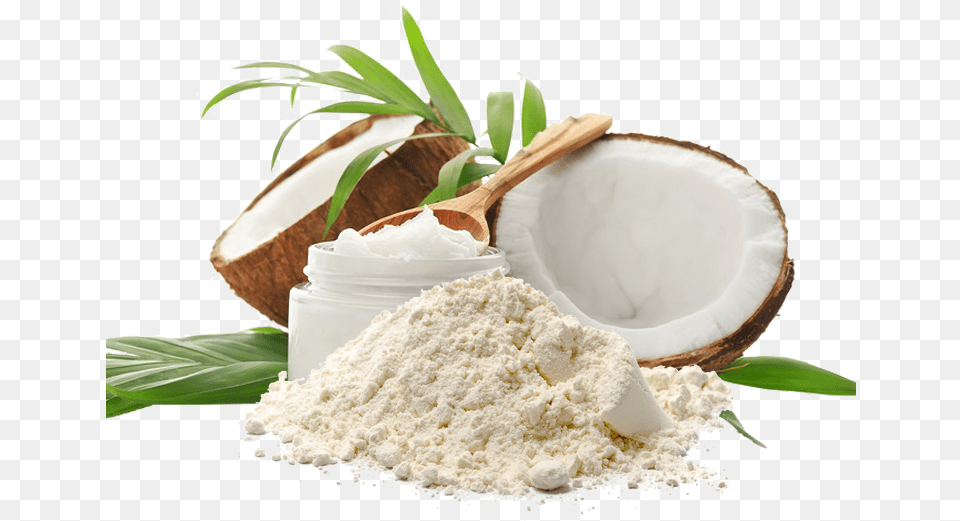 Coconut Oil White Background, Food, Fruit, Plant, Powder Free Png Download