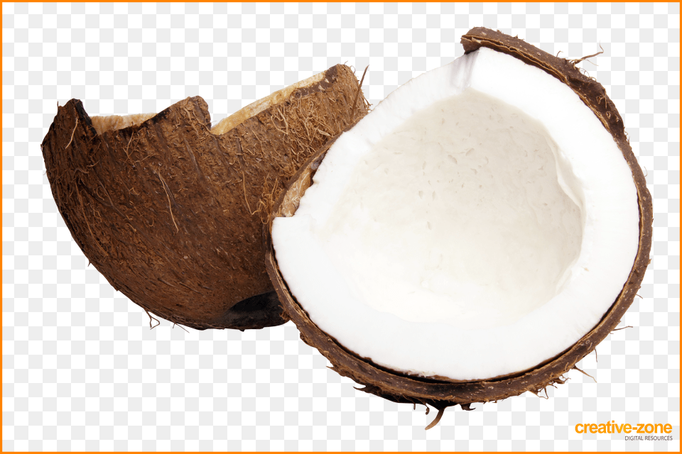 Coconut Sliced Opened Cracked Transparent Agaricus Png