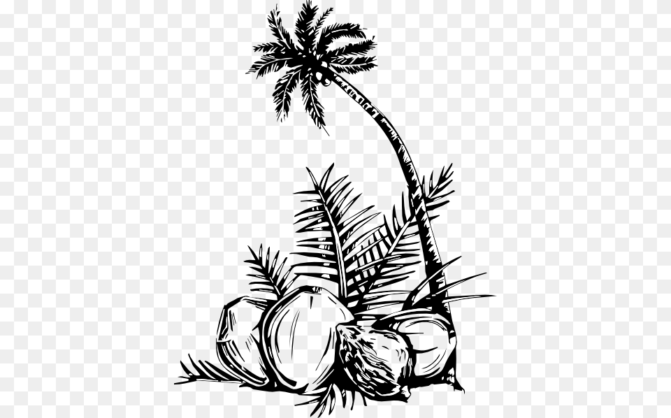 Coconut Tree Art, Food, Fruit, Plant, Produce Free Png