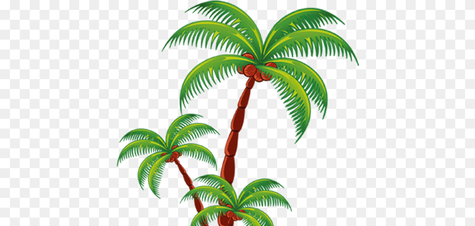Coconut Tree Clipart Beach Coconut Tree Cartoon, Palm Tree, Plant, Land, Nature Free Png
