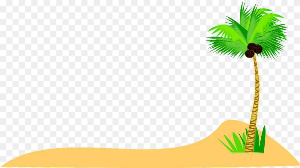 Coconut Tree Coconut Sand Summer Sea Beach Coconut Tree Sand, Palm Tree, Plant Free Png