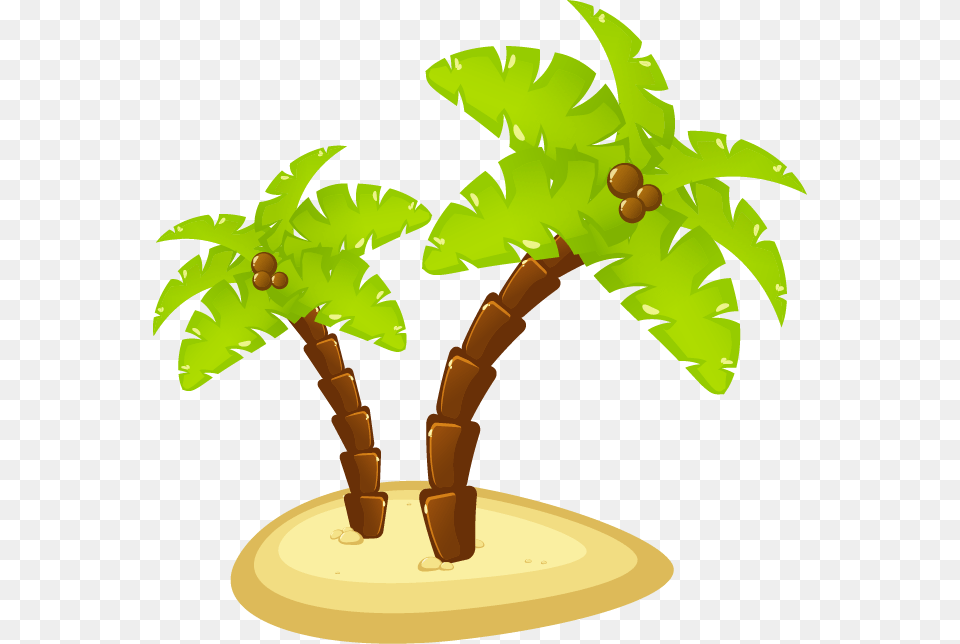 Coconut Tree Leaf Vector, Palm Tree, Plant, Fern, Green Free Transparent Png