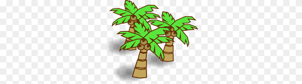 Coconut Trees Clip Art, Leaf, Plant, Tree Png Image