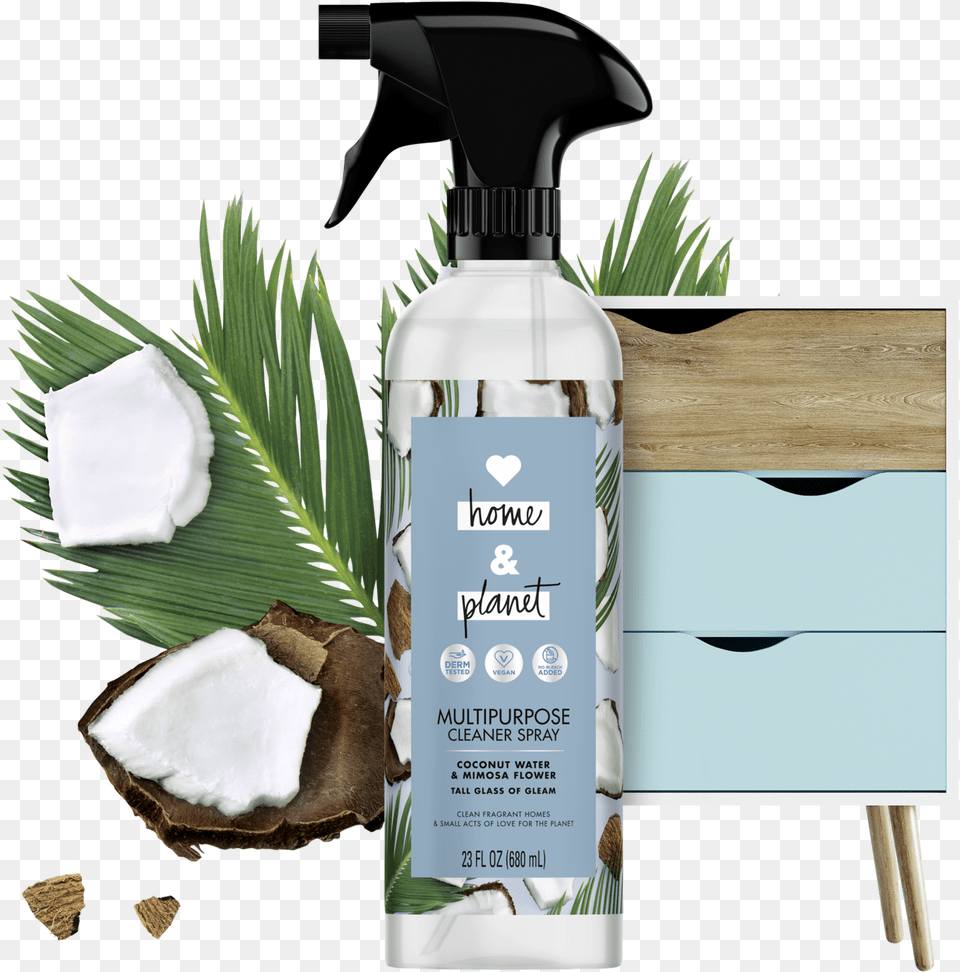 Coconut Water Amp Mimosa Flower All Purpose Cleaner Spray Liquid Hand Soap, Food, Fruit, Plant, Produce Png Image