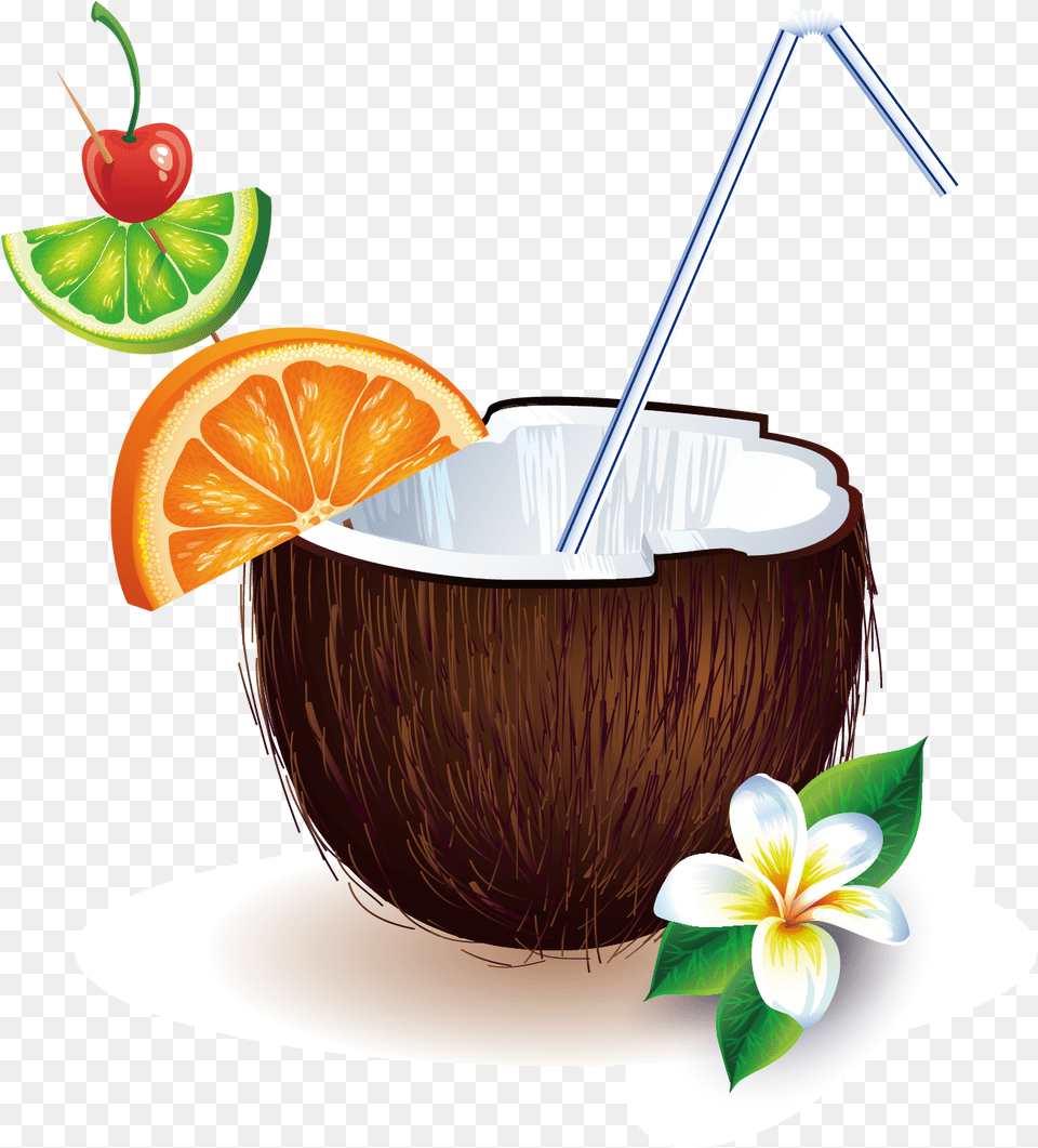 Coconut Water Euclidean Vector Clip Art Coconut Juice Clip Art, Food, Fruit, Plant, Produce Free Transparent Png