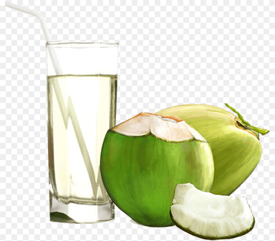Coconut Water Juice Glass Coconut Juice, Food, Fruit, Plant, Produce Free Transparent Png