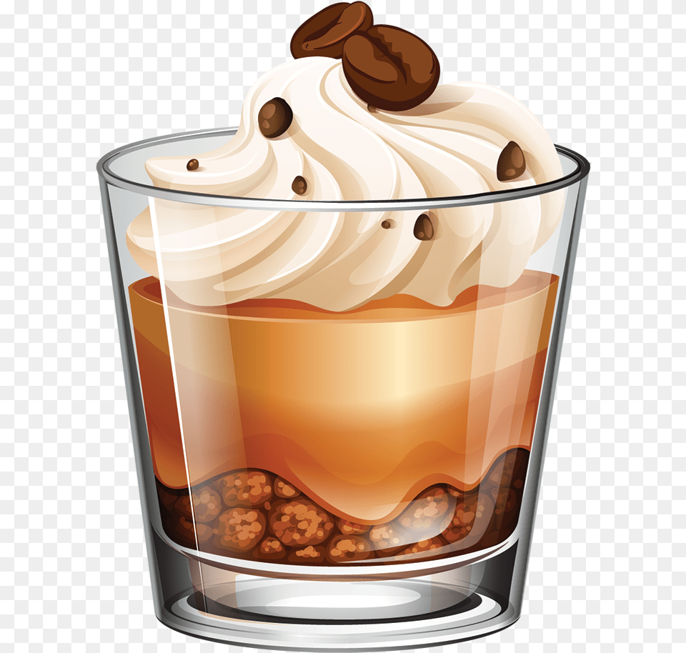 Coconut Whipped Cream Dessert Im Glas Clipart, Food, Ice Cream, Whipped Cream, Birthday Cake Png Image