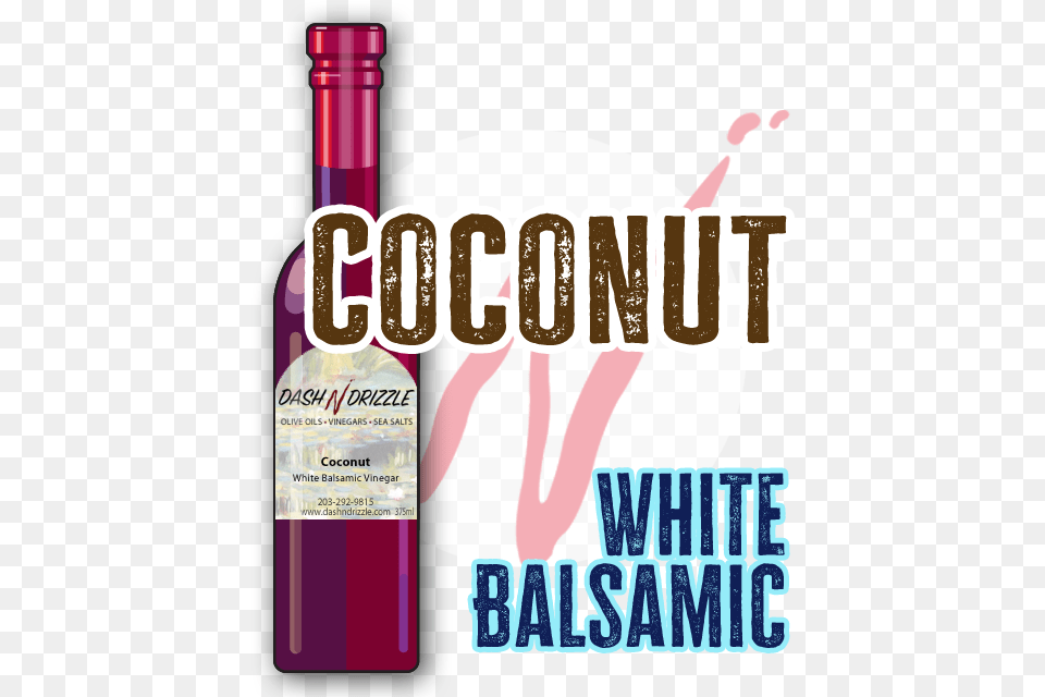 Coconut White Balsamic Vinegar Fruit Syrup, Alcohol, Beverage, Bottle, Liquor Free Transparent Png