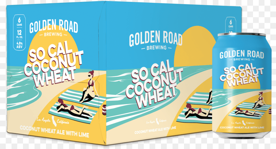 Coconutwheat Box Can Golden Road Brewing, Tin, Advertisement, Person, Baby Free Png Download