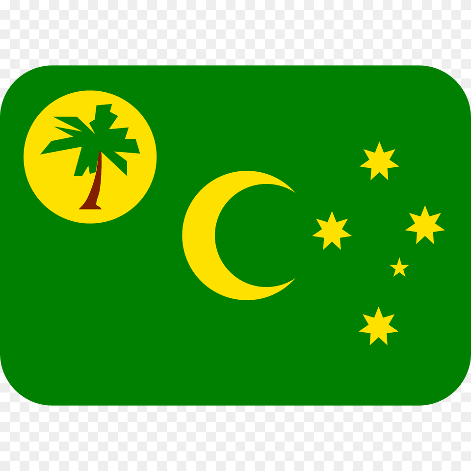 Cocos Keeling Islands Flag Emoji Clipart, Green, Outdoors, Nature, Night Free Png Download