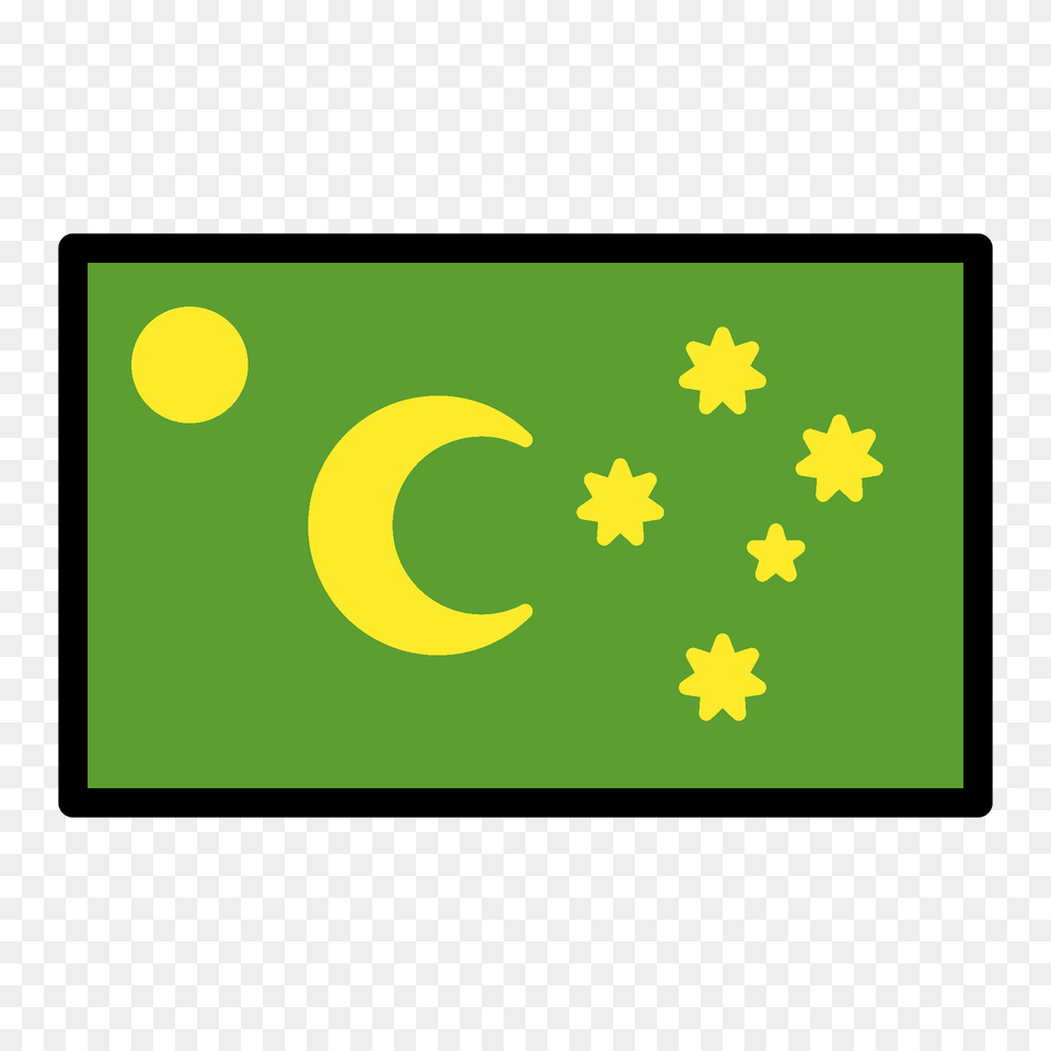 Cocos Keeling Islands Flag Emoji Clipart, Blackboard, Symbol, Outdoors Png