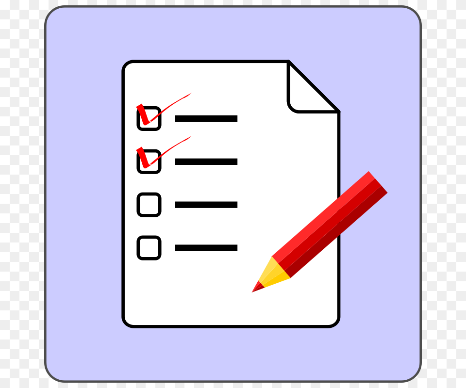 Cod Fsfe Checklist Icon, Pencil Png