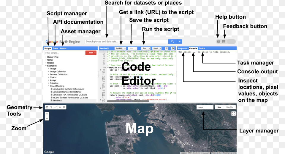 Code Editor Google Earth Engine Api, File, Webpage, Text Free Png Download