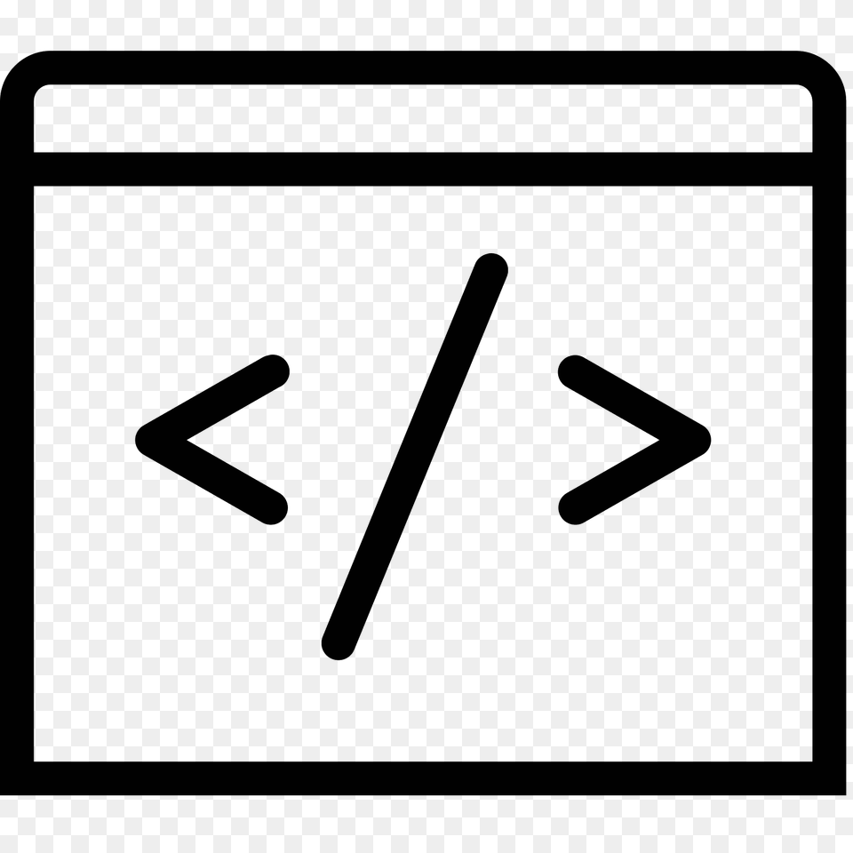 Code Icon, Gray Free Png