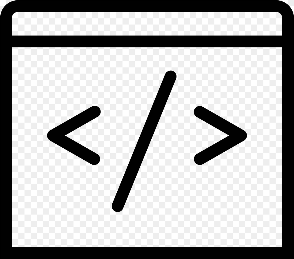Code Icon, Gray Png Image