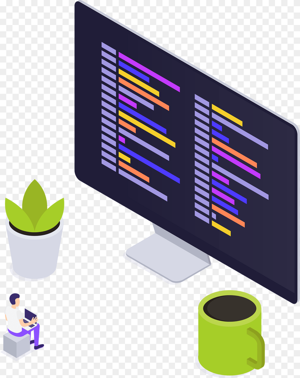 Coding Svg Clipart, Screen, Computer Hardware, Electronics, Hardware Free Png Download