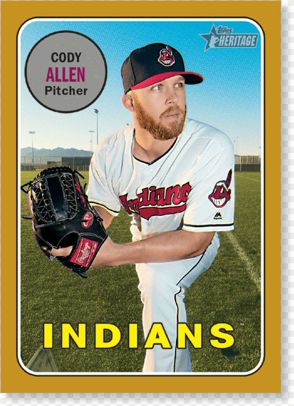 Cody Allen Baseball Card, Hat, Person, Sport, Glove Free Png