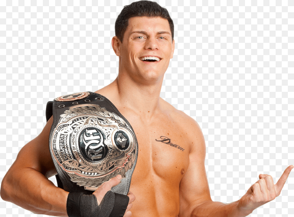 Cody Rhodes Pic Cody Rhodes Ring Of Honor Champion, Person, Body Part, Finger, Hand Free Transparent Png