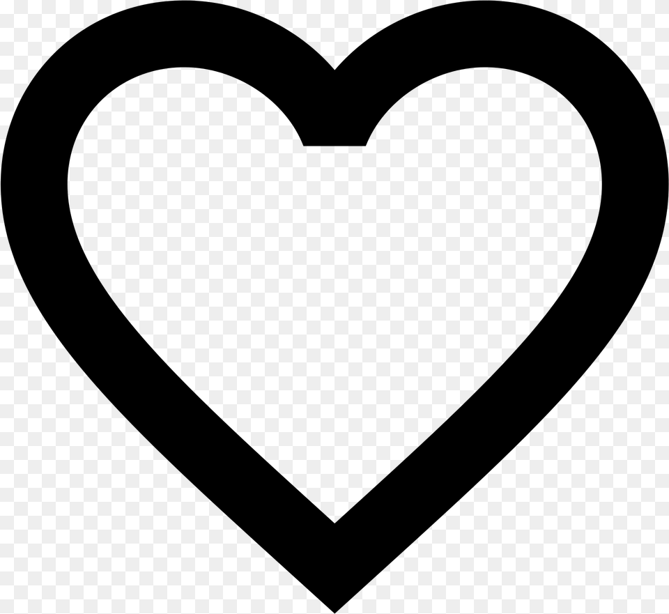 Coeur Heart Clipart Black And White, Gray Png Image