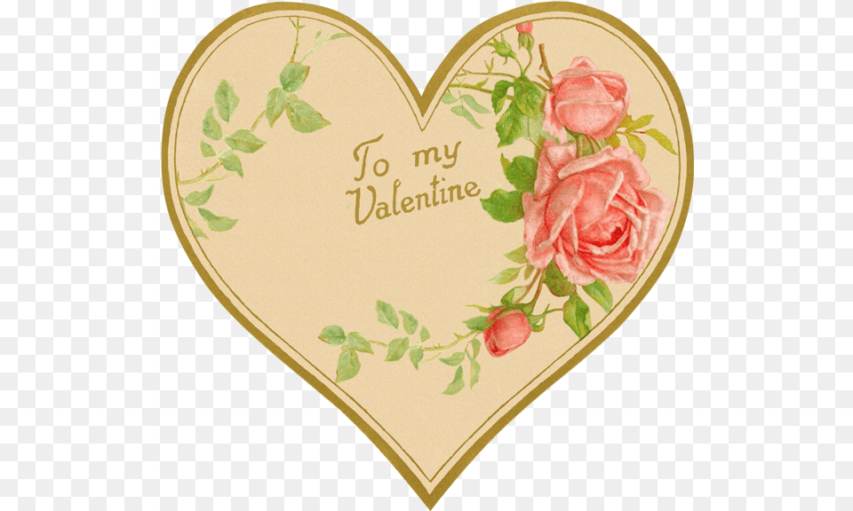 Coeur St Valentin To My Valentine Heart Garden Roses, Flower, Plant, Rose, Pattern Free Png Download