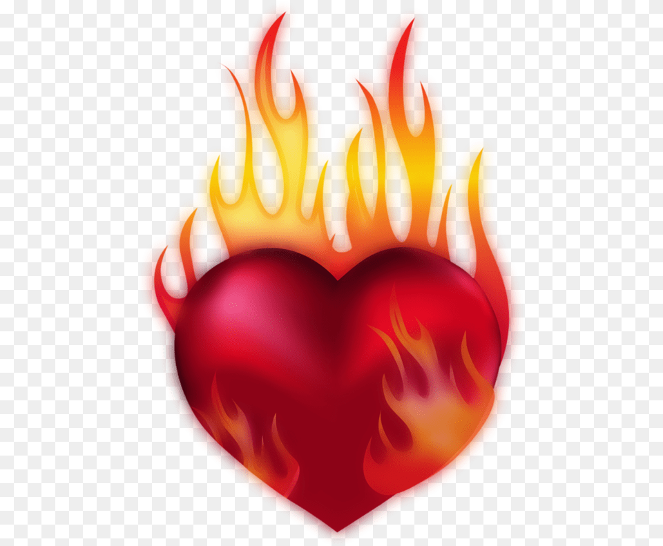 Coeur Tube I Heart On Fire Transparent, Flame Png Image