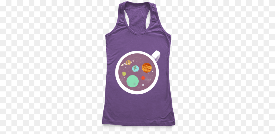 Coffee Amp Space Planets Racerback Tank Top Bi Furious Shirt, Clothing, Tank Top, Blouse Free Transparent Png