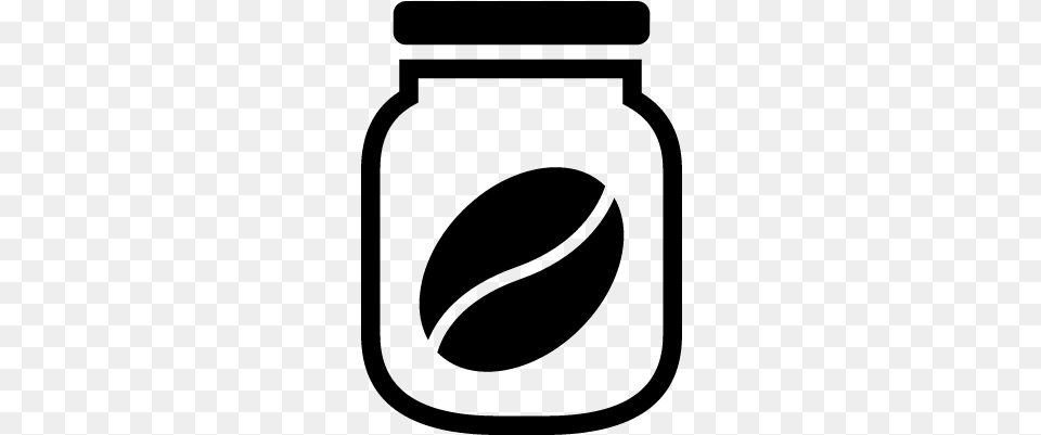 Coffee Bean Inside A Jar Vector Coffee Bean Icon Svg, Gray Free Png Download