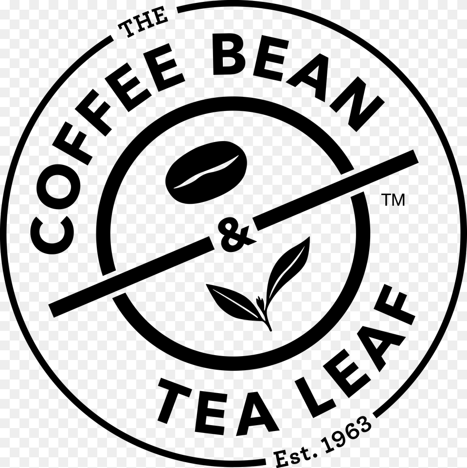 Coffee Bean Tea Leaf Logo, Gray Free Png