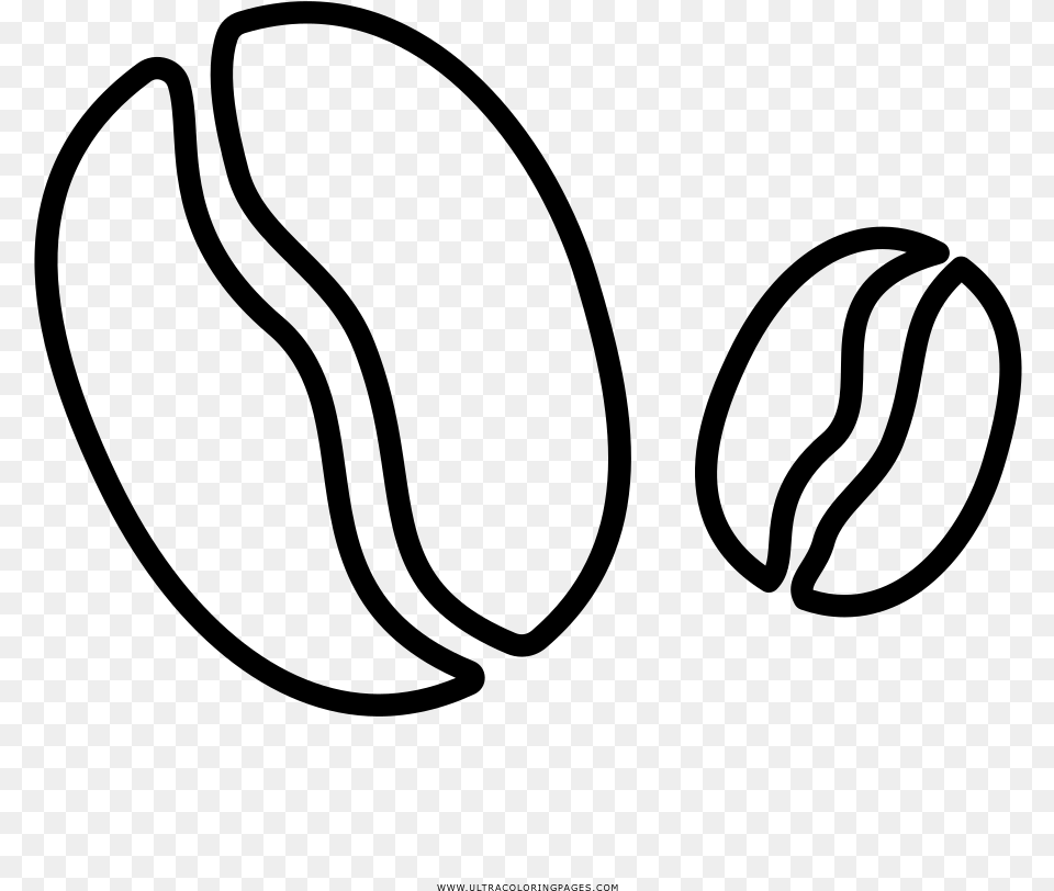 Coffee Beans Coloring Page, Gray Free Png