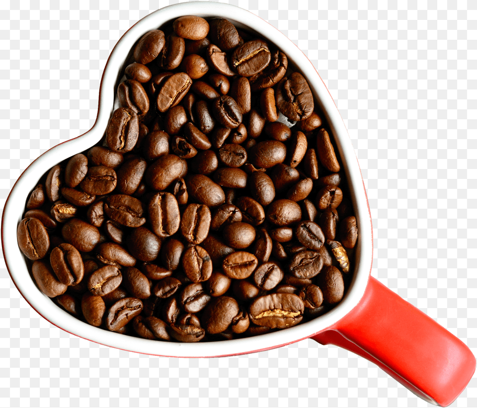 Coffee Beans In Cup Isolated Coffee Cut Out Drink, Beverage, Coffee Beans Free Transparent Png