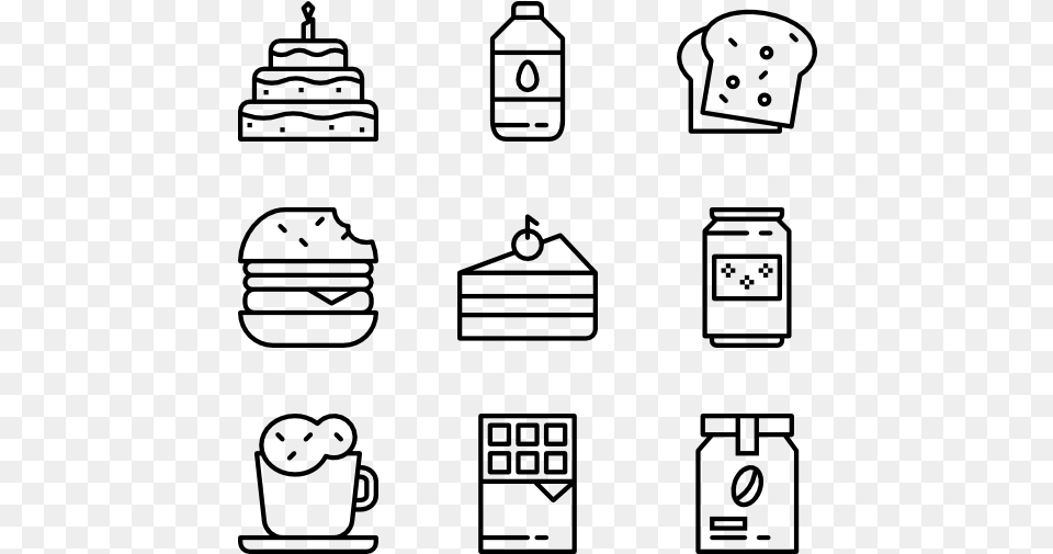 Coffee Business Icons Transparent, Gray Png Image