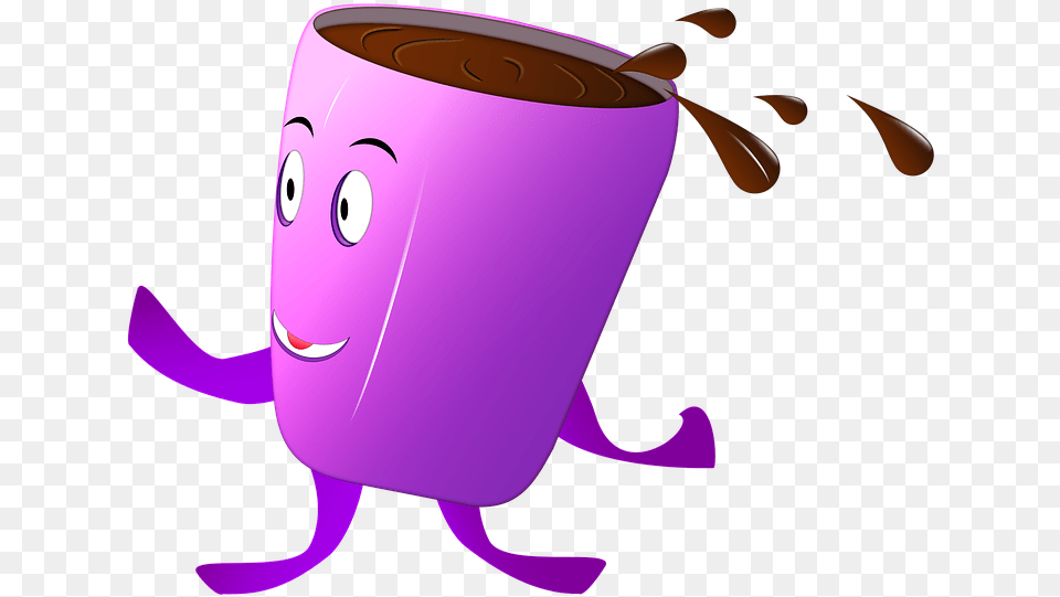 Coffee Cartoon Character Cup Drink Design Cafe, Cutlery, Person, Tin, Beverage Free Png Download