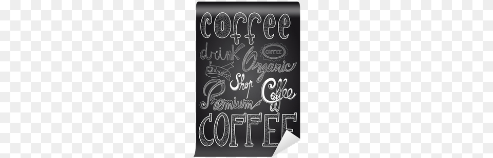 Coffee Chalkboard Illustration Wall Mural Framed Art Cienpies39 Coffee Chalkboard Illustration, Blackboard, Text Free Transparent Png