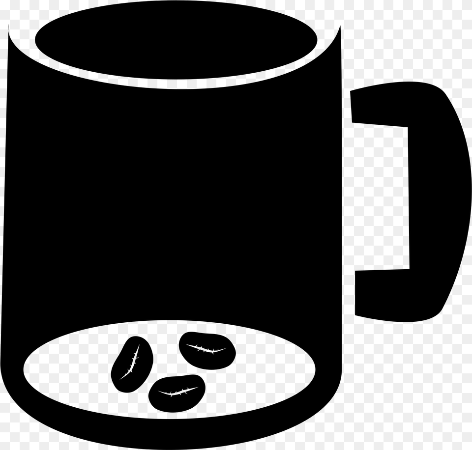 Coffee Clipart Coffee Mug Coffee Bean Mug Clipart, Gray Png Image