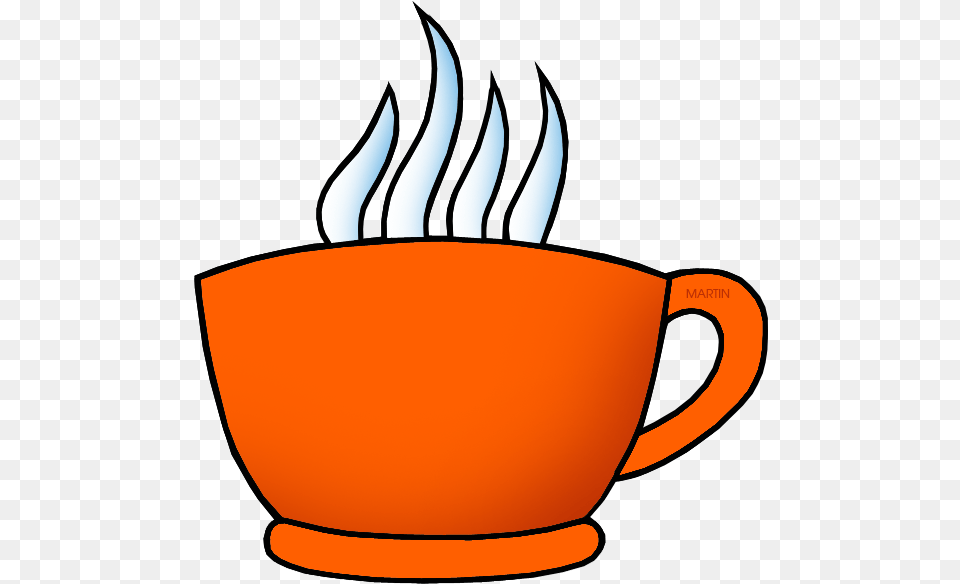 Coffee Clipart Orange Orange Cup Clipart, Beverage, Coffee Cup, Smoke Pipe Png