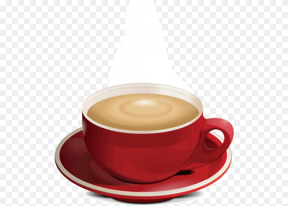 Coffee Clipart Red Mug Coffee, Cup, Beverage, Coffee Cup, Saucer Free Png