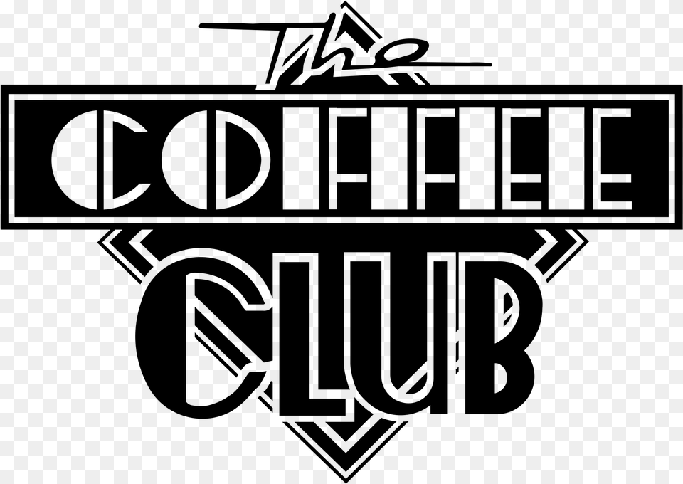 Coffee Club Old Logo, Gray Png