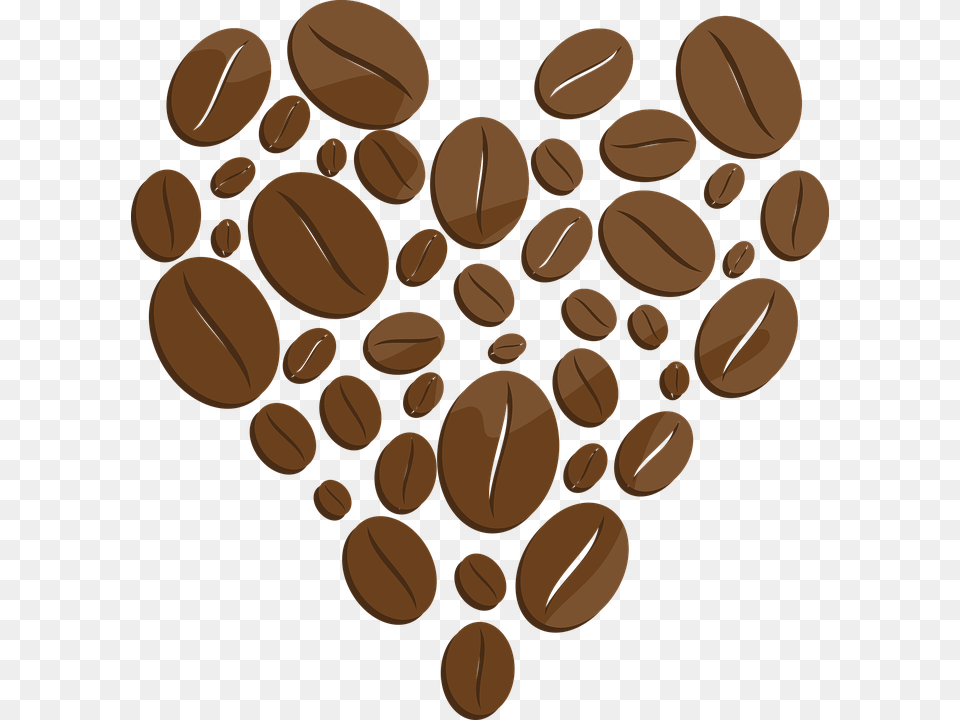 Coffee Coffe Beans Heart Drawing Drawn Coffee Bean, Food, Nut, Plant, Produce Free Png Download